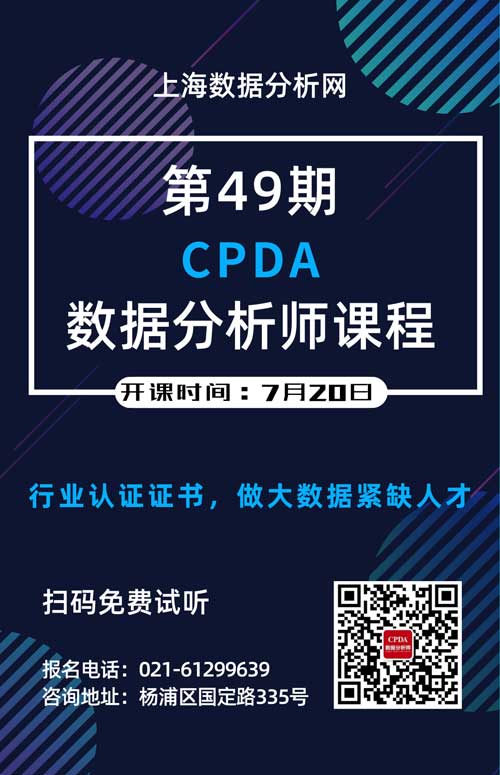 49期數據分析師CPDA海報